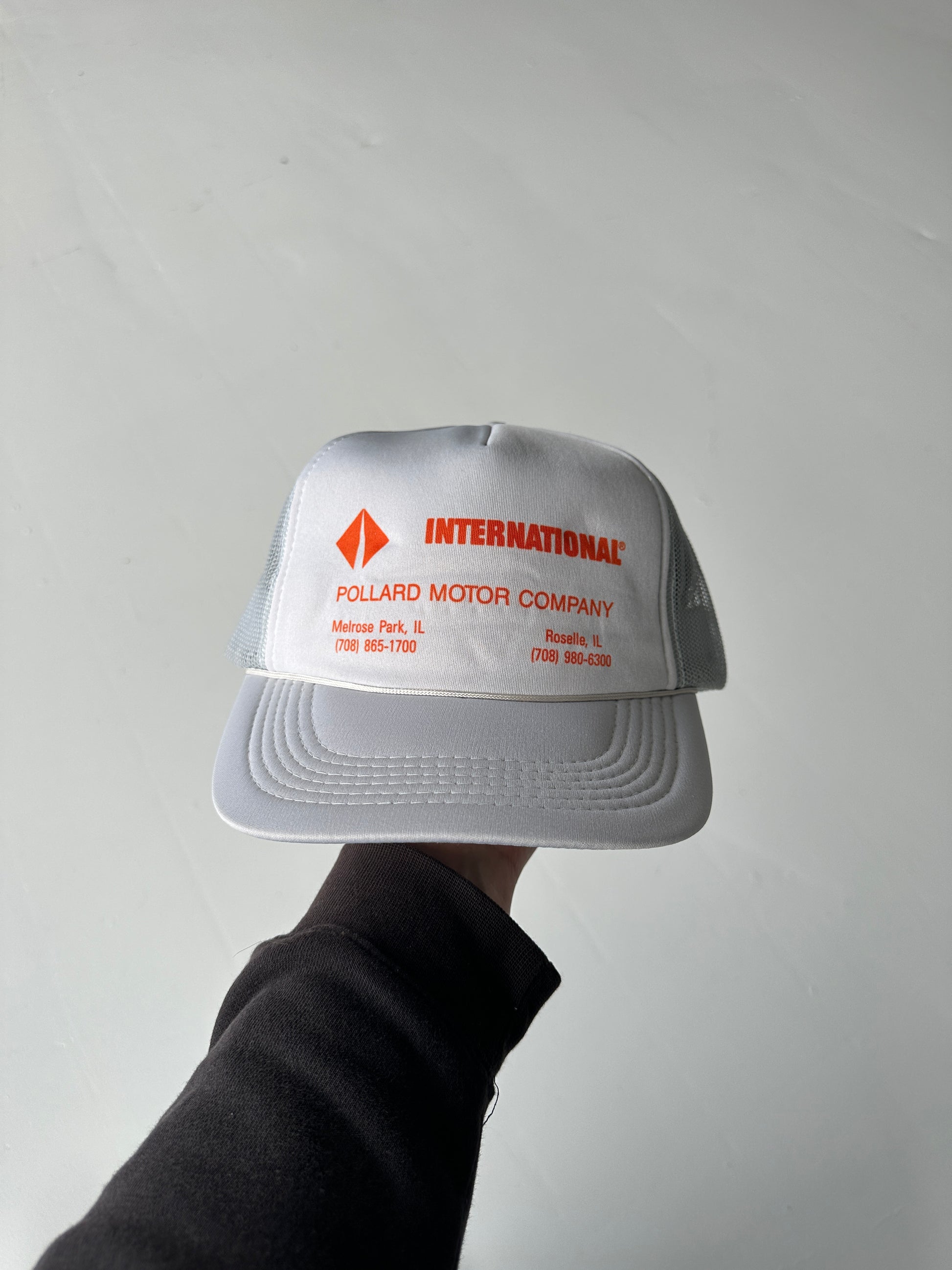 Grey International Pollard Motor Co Vintage Foam & Mesh SnapBack Trucker Cap