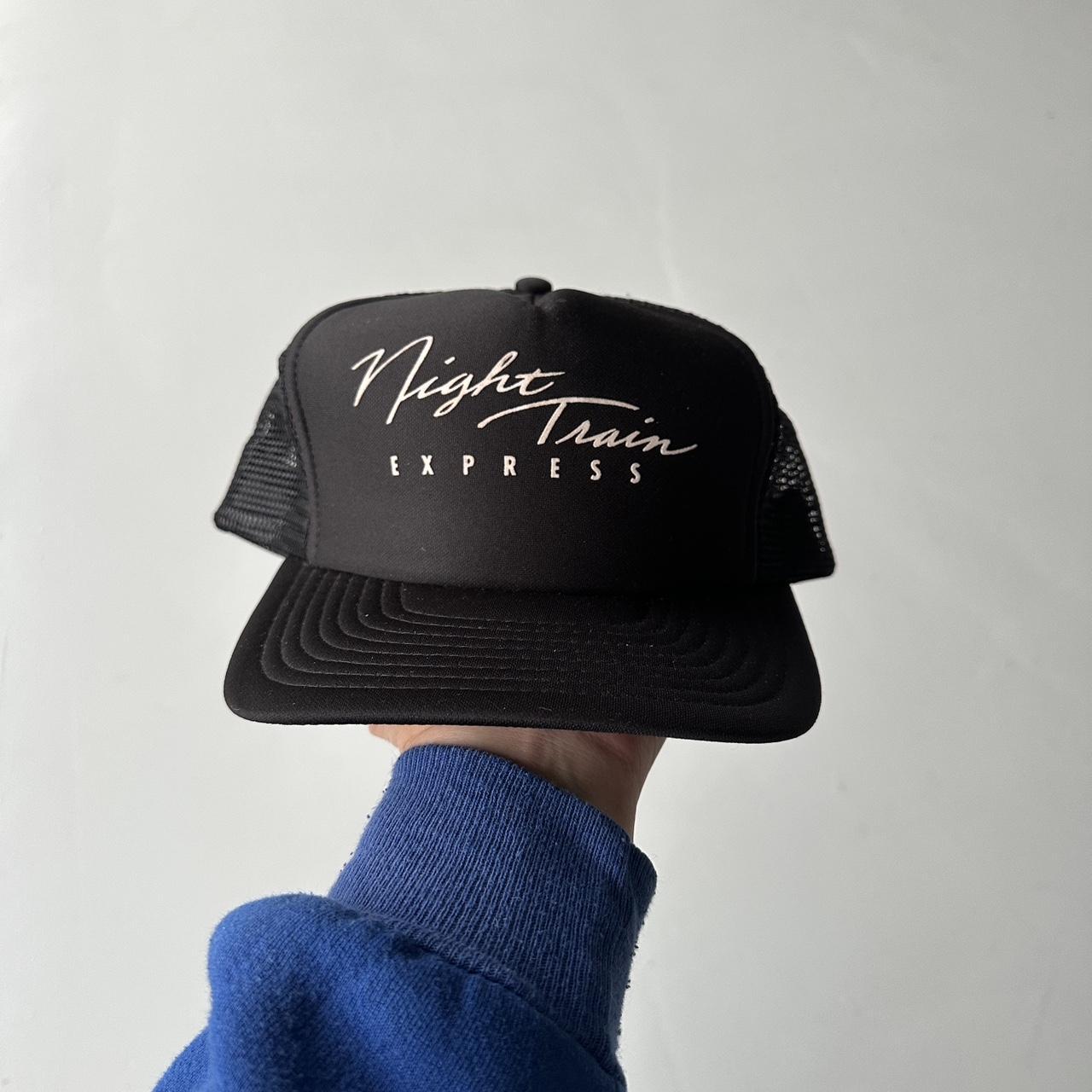 Black Night Train Express Vintage Foam and Mesh SnapBack Trucker Cap