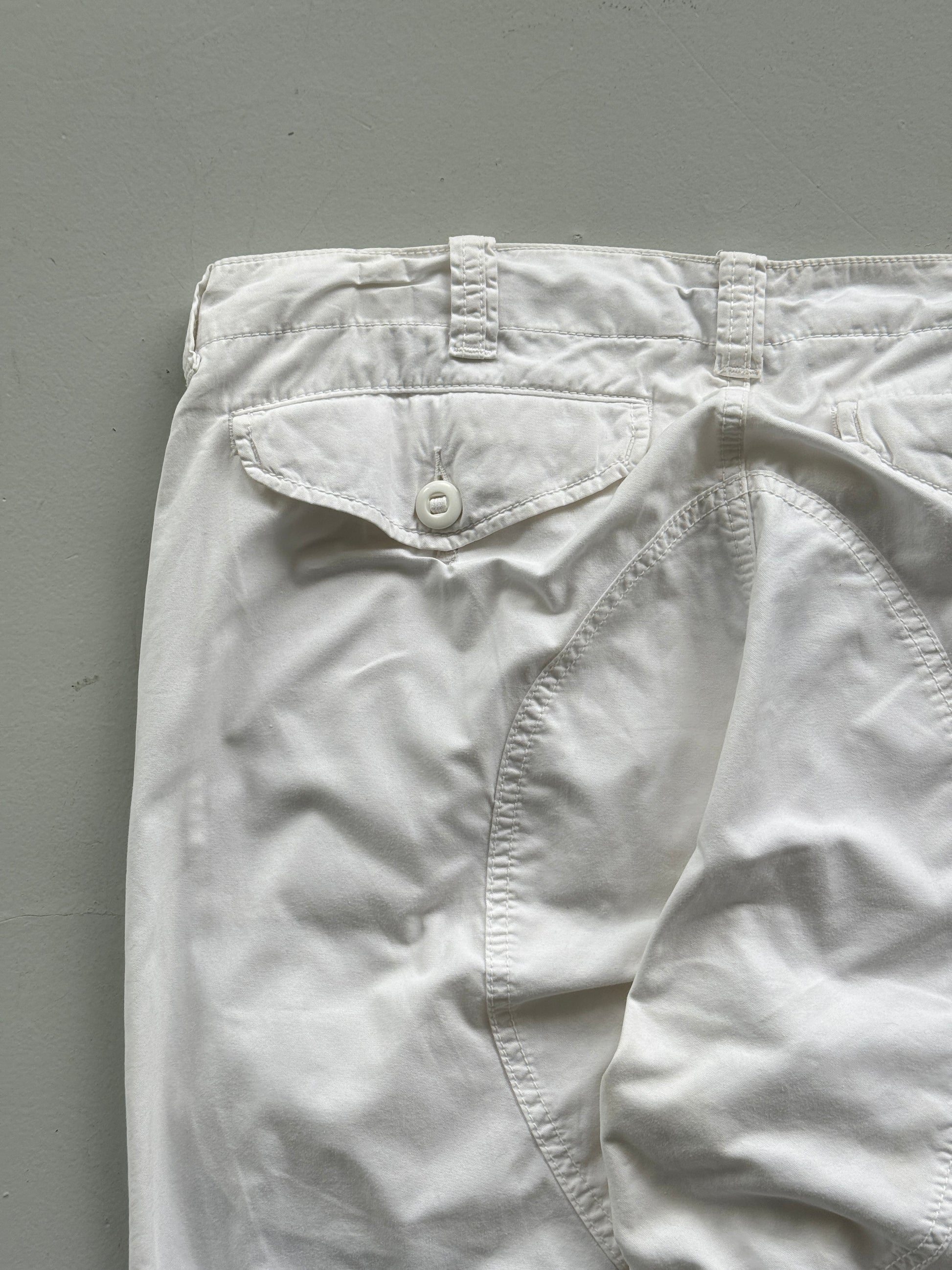 White Ralph Lauren 90's Vintage Cargo Pants Trousers - W34 x L34