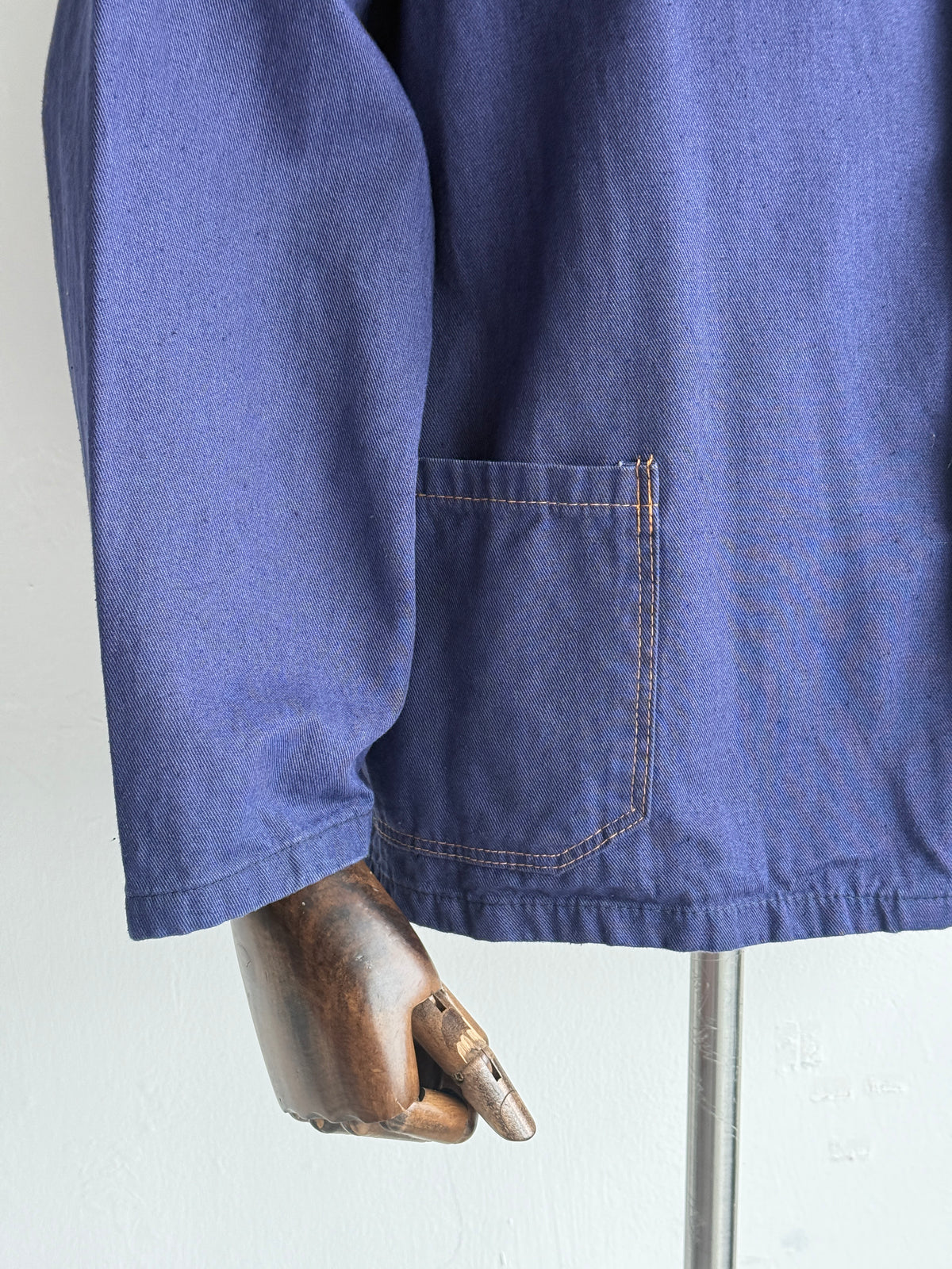 Blue French 1960s Vintage Workwear Chore Jacket CH551 - Small