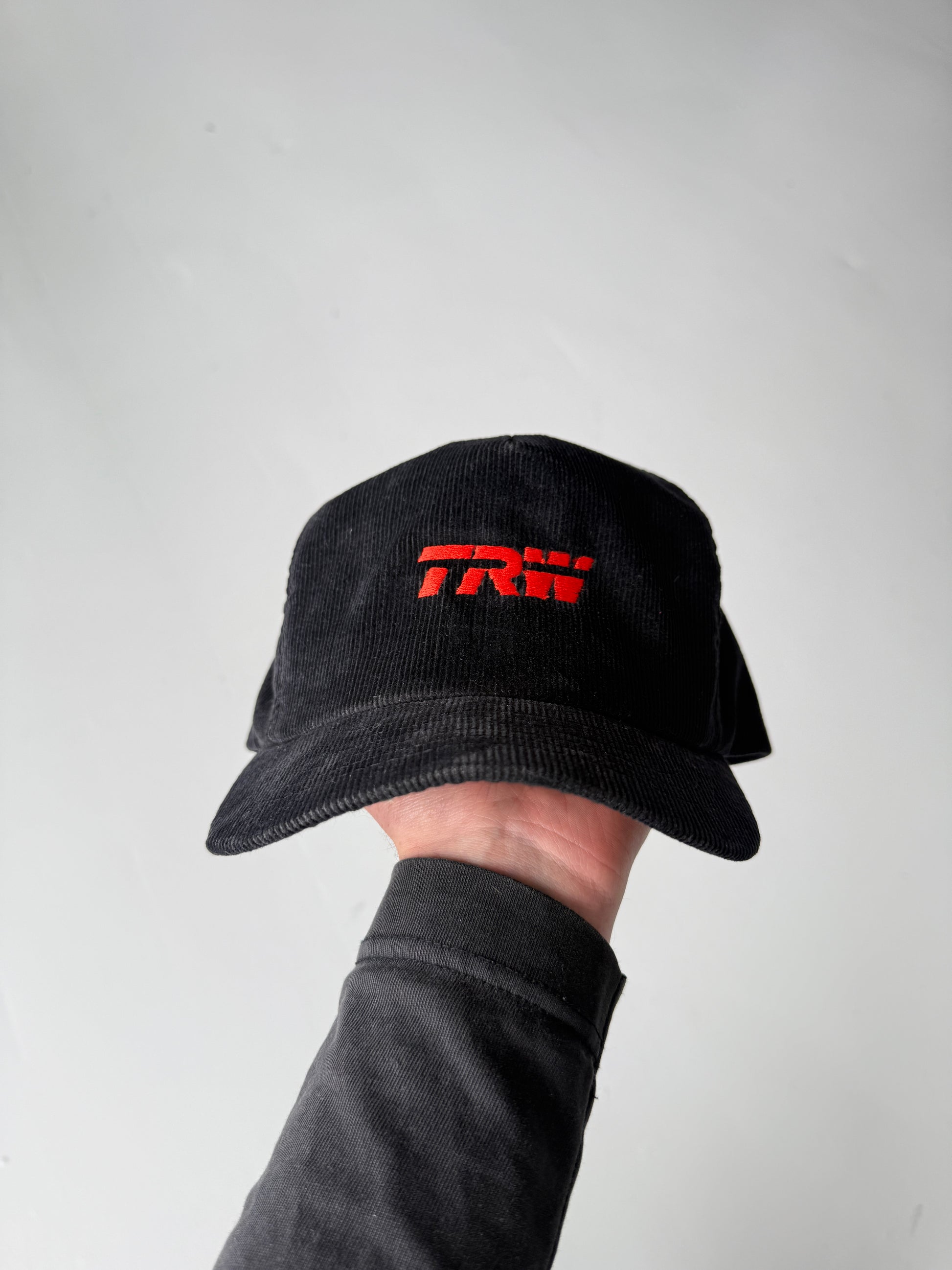 Black TRW Automotive Vintage Corduroy SnapBack Trucker Cap