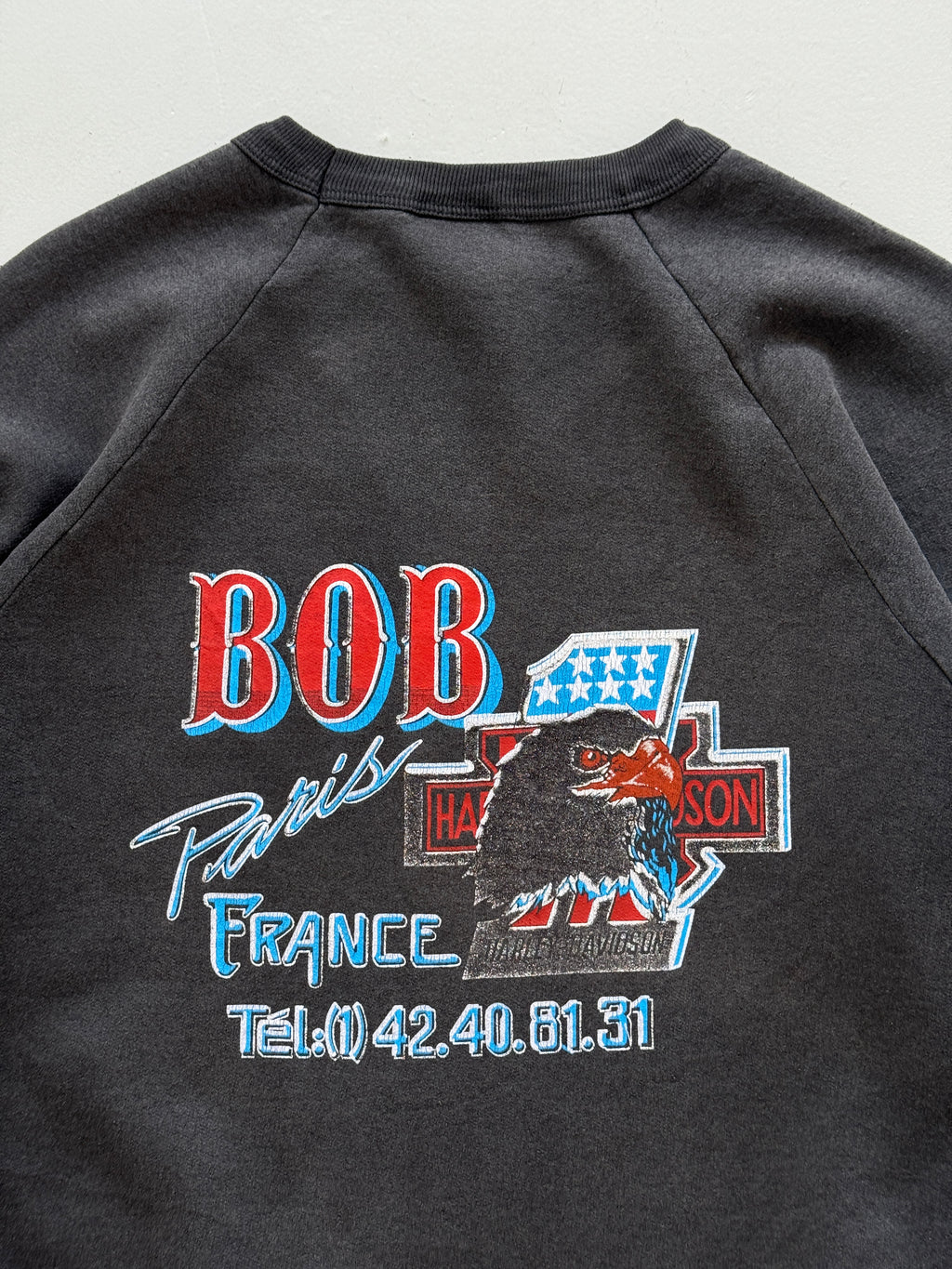 Harley Davidson Bob Paris France Lowboy 80's Vintage Sweatshirt - Small