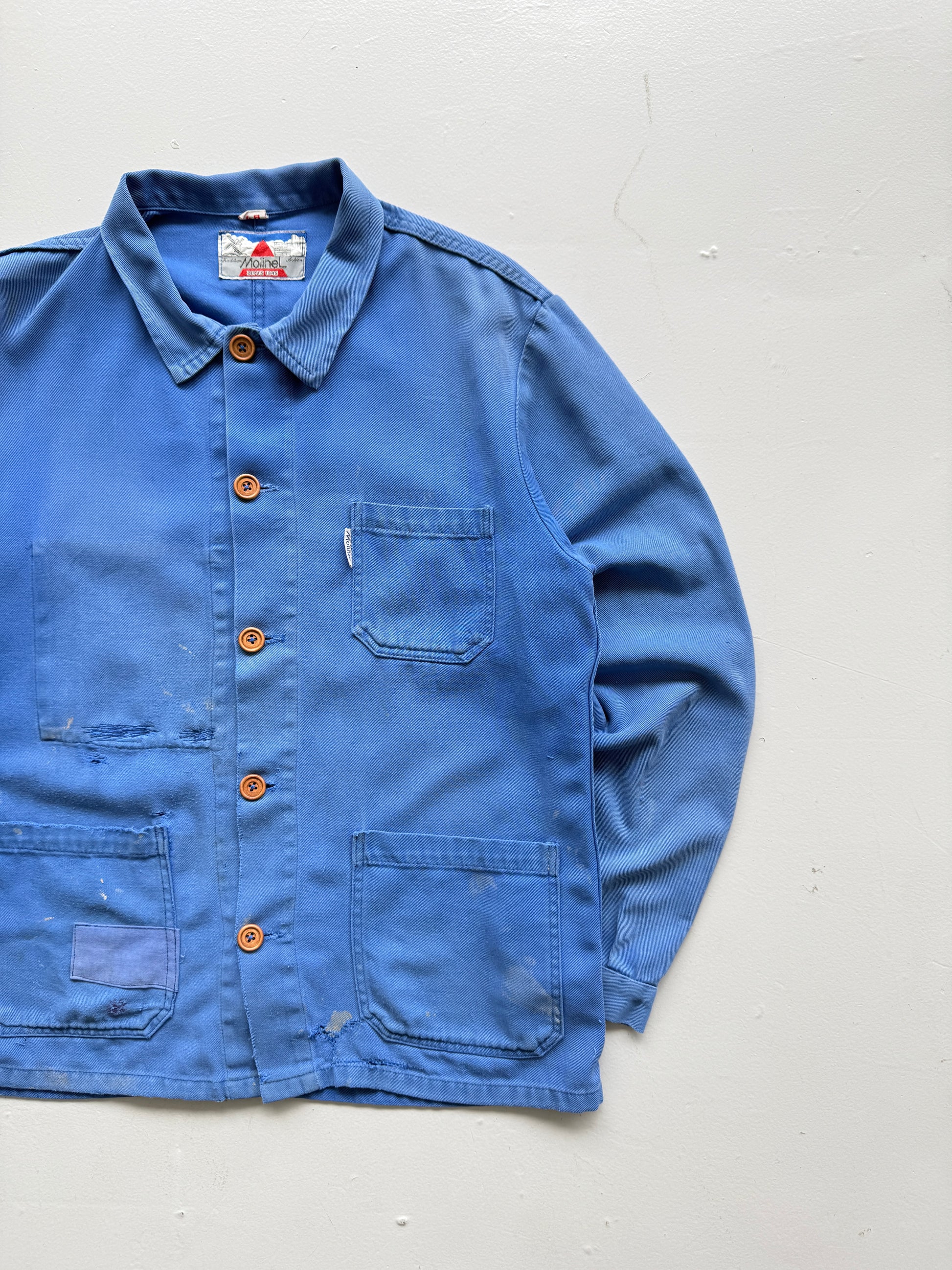 Blue Molinel Depuis Vintage Workwear Chore Jacket CH392 - Medium