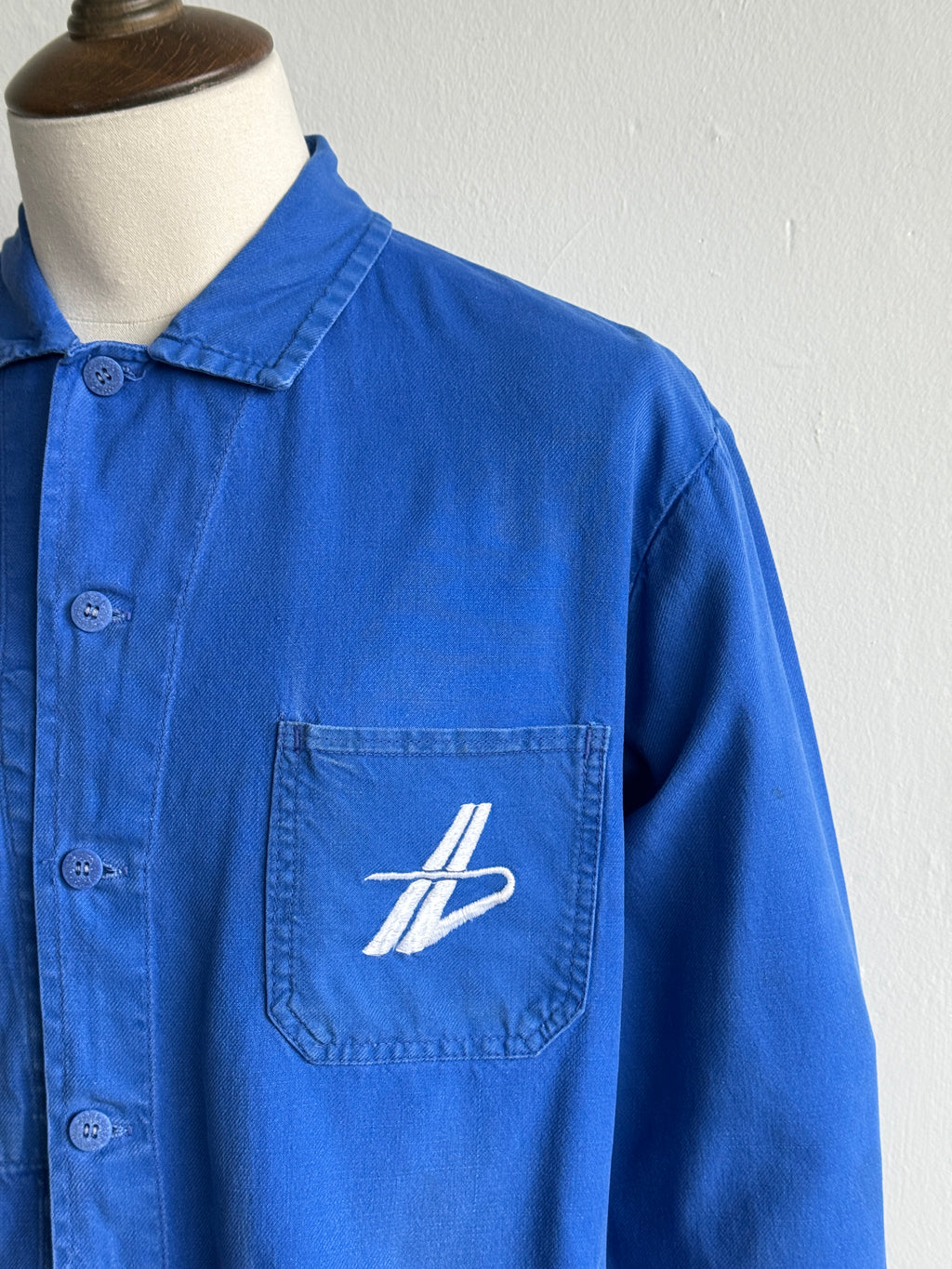 Blue French Beugnet 1960s Vintage Workwear Chore Jacket CH557 - Medium