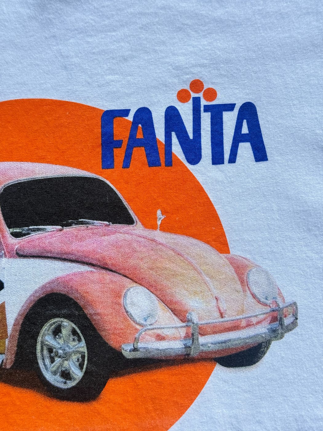 Fanta VW Beetle Graphic Screen Stars Vintage T-Shirt - Large