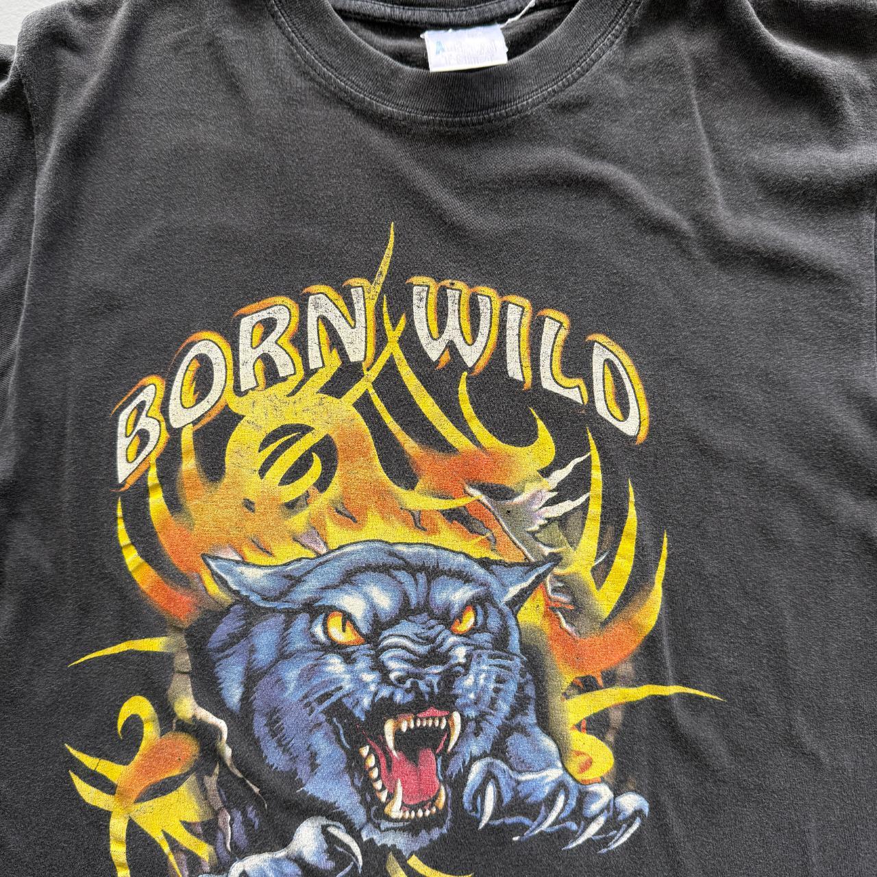 Black Born Wild Vintage 90s T-shirt - Small