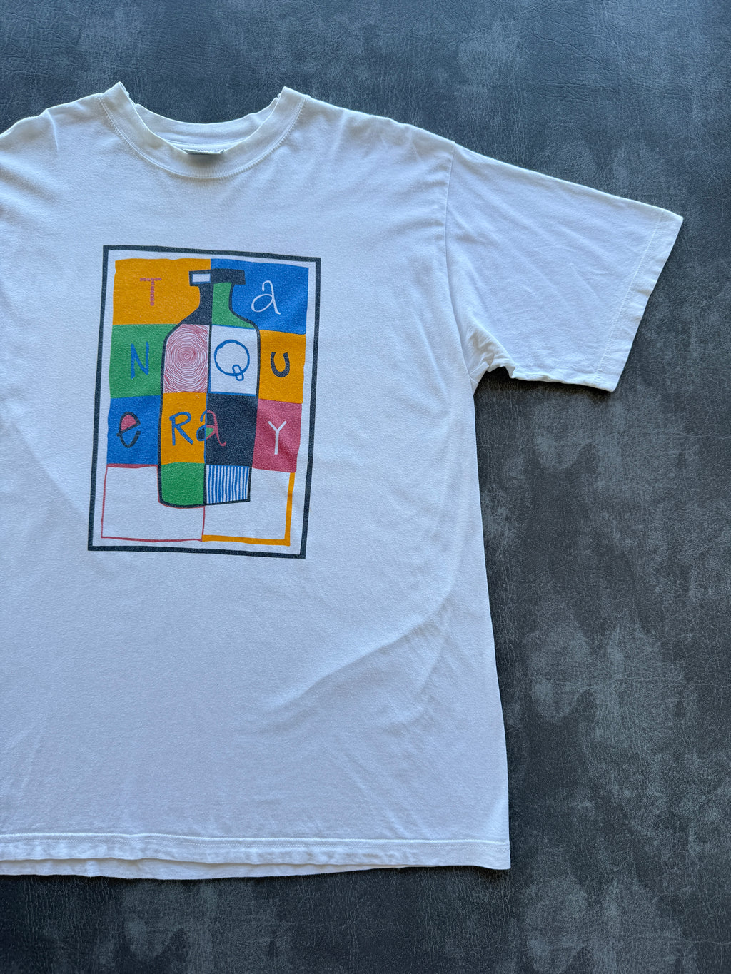 White Tanqueray Gin 90's Vintage Graphic T-Shirt - XL
