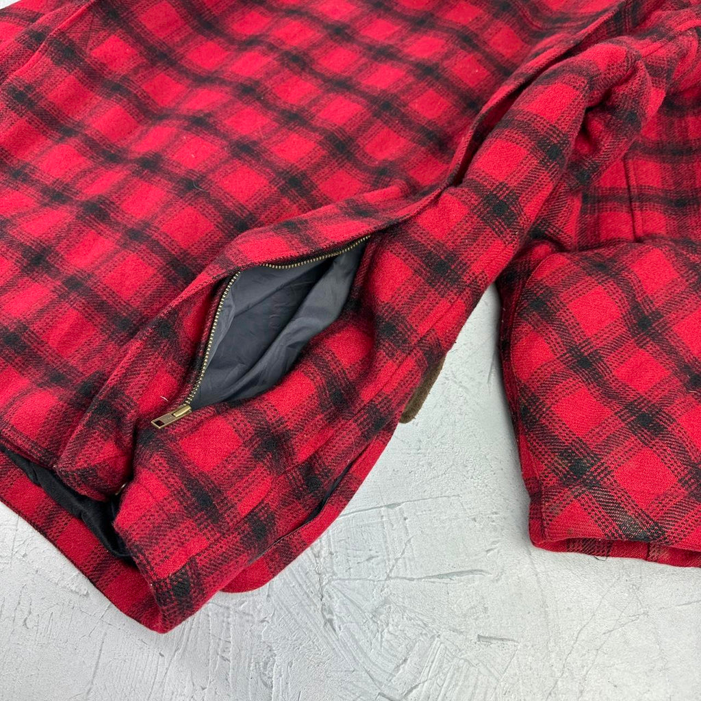 Red Buffalo Plaid L.L Bean 90s vintage Mackinaw Jacket - Small