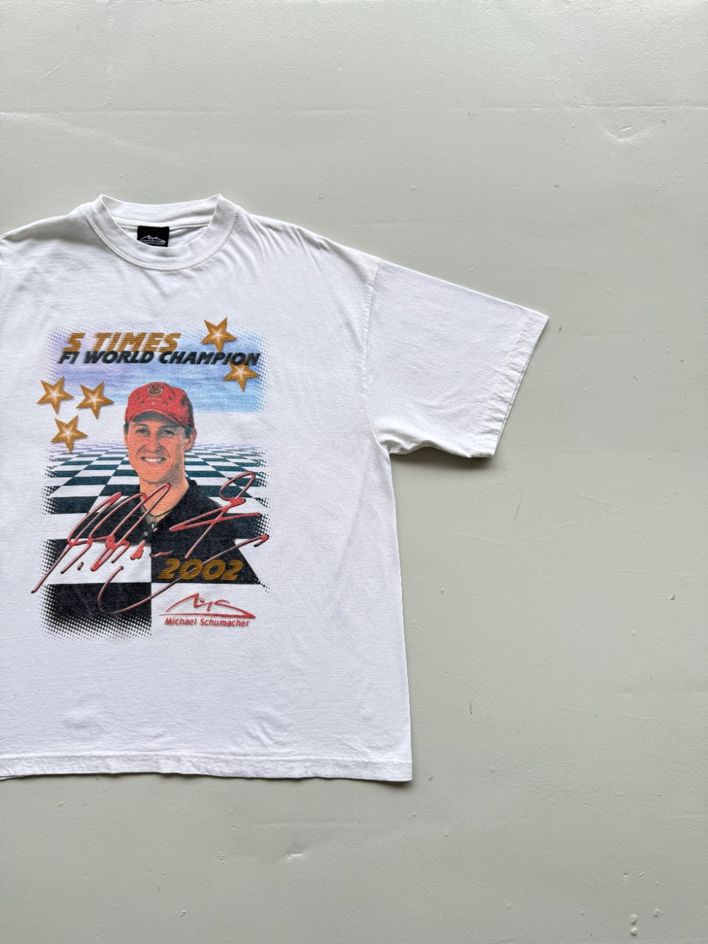 Michael Schumacher Official 5 Times F1 World Champion 2002 Vintage Graphic T-Shi