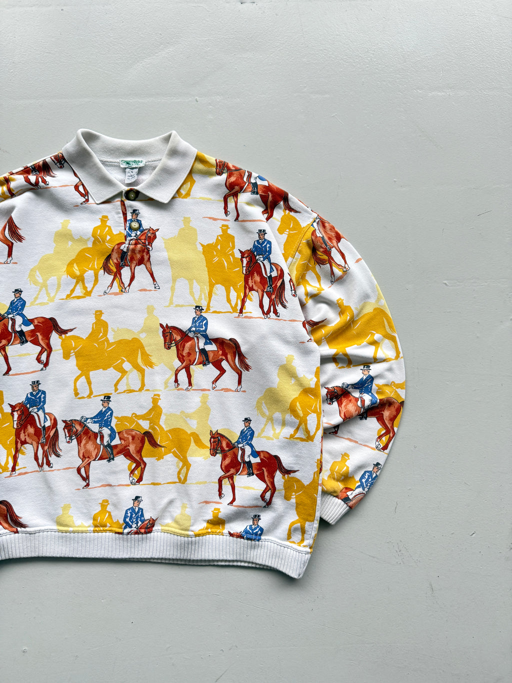Greenfield Made in Italy Equestrian 80's Vintage Sweatshirt - Medium