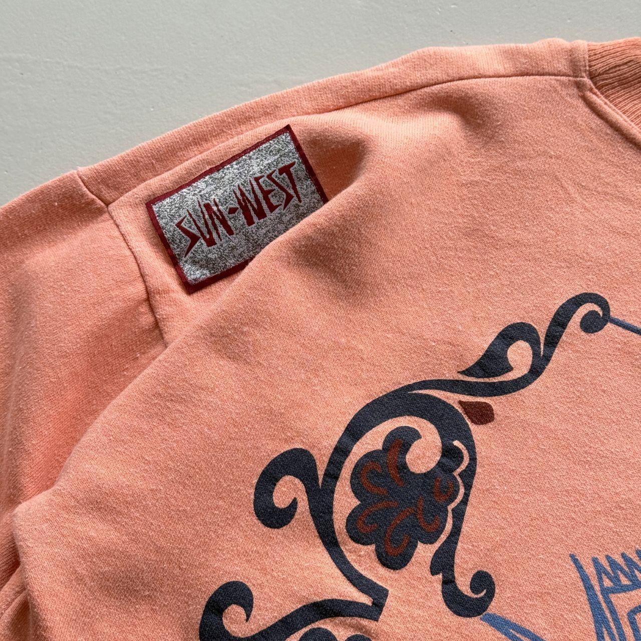 Peach 90s Vintage Surfer Graphic Sweatshirt - Medium