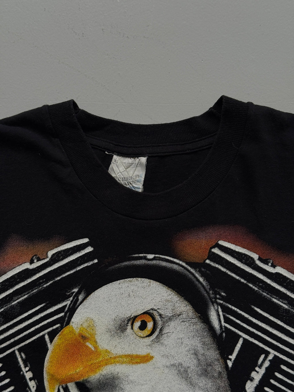 Black Italian Harley Davidson Vintage T-Shirt 90's - Large