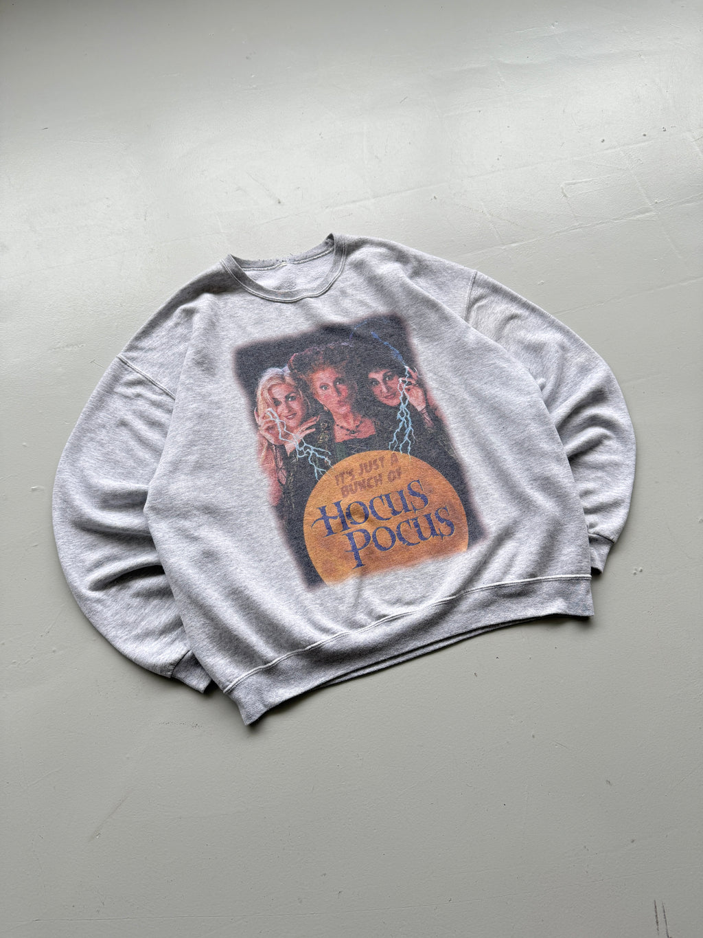 Grey Hocus Pocus 90's Vintage Movie Graphic Sweatshirt Jumper - XL