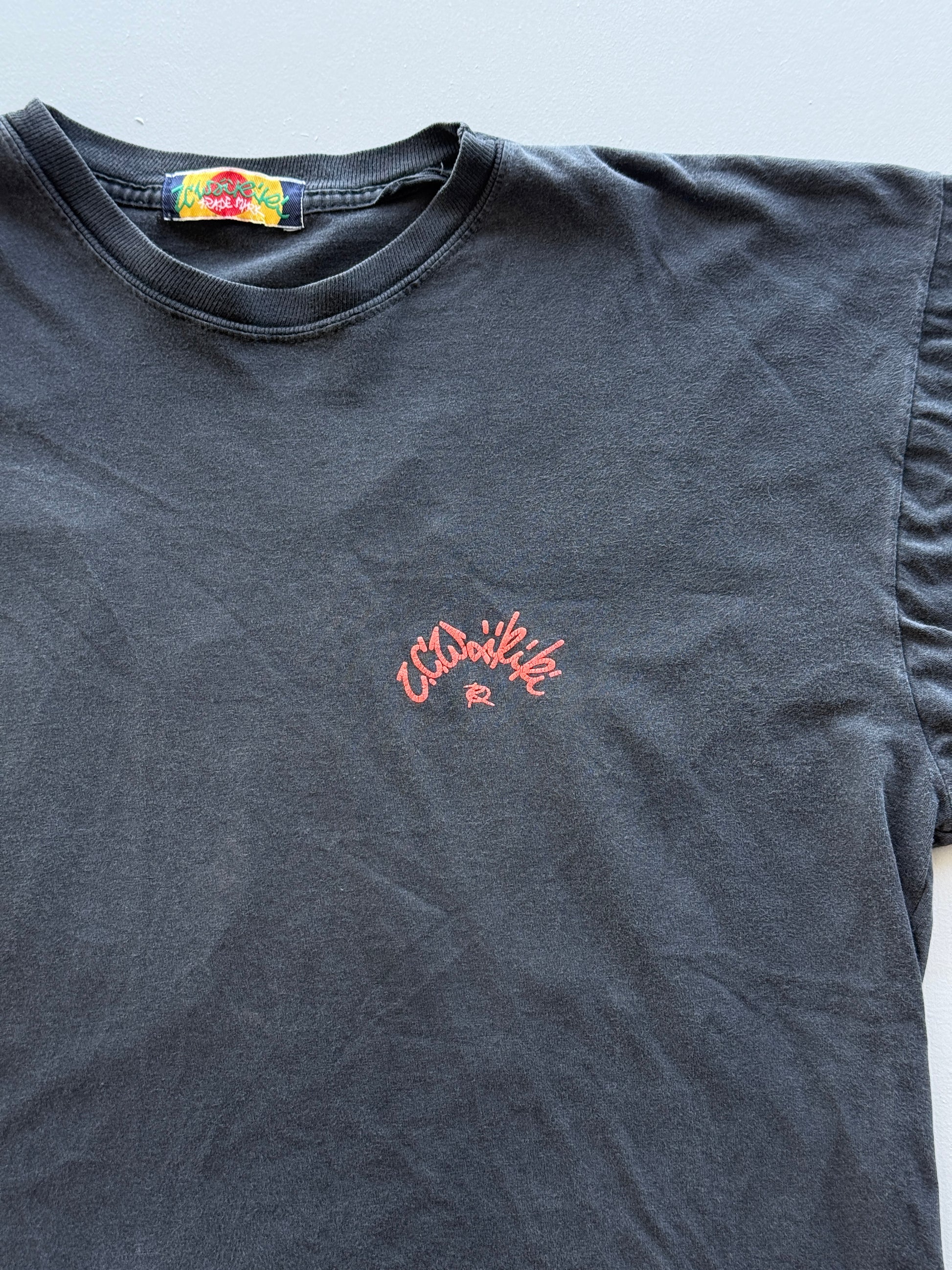 Black Pacific Sun Waikiki Monkey Scooter 90's Vintage Graphic T-Shirt - Large