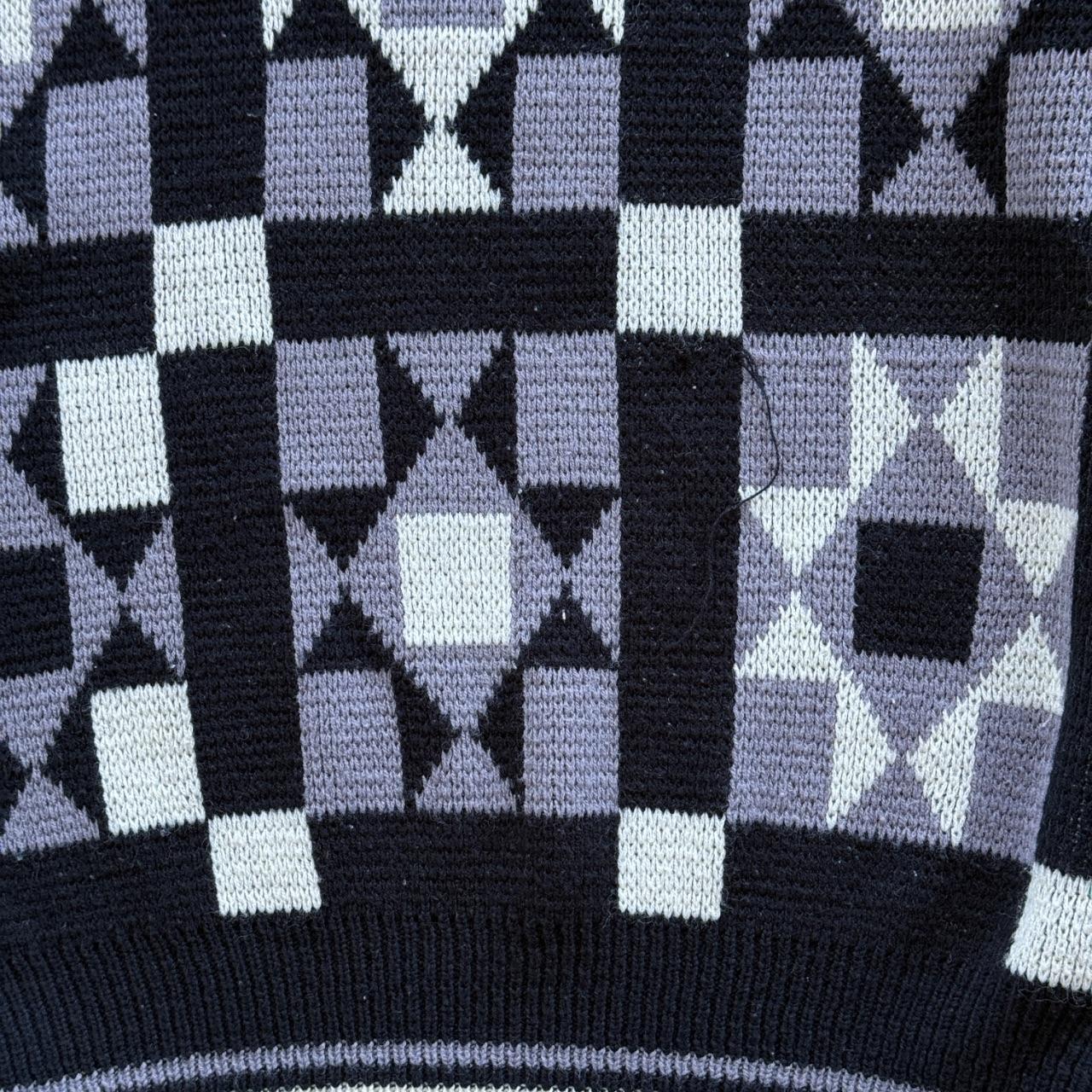 Aztec Pattern 90s Vintage Woollen Knit Jumper - Large