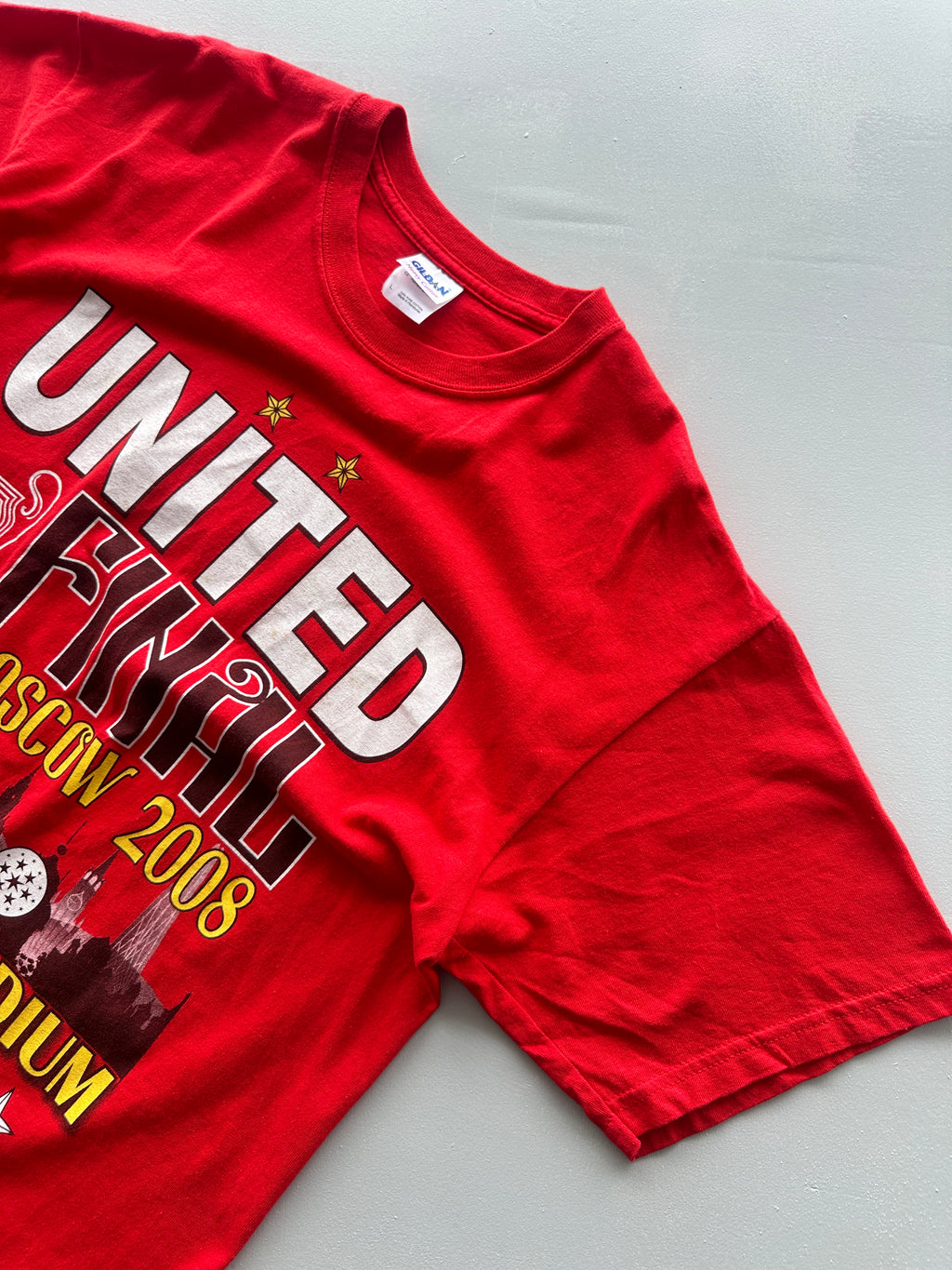 Man United Champions League Final Moscow 2008 Vintage T-Shirt - Large