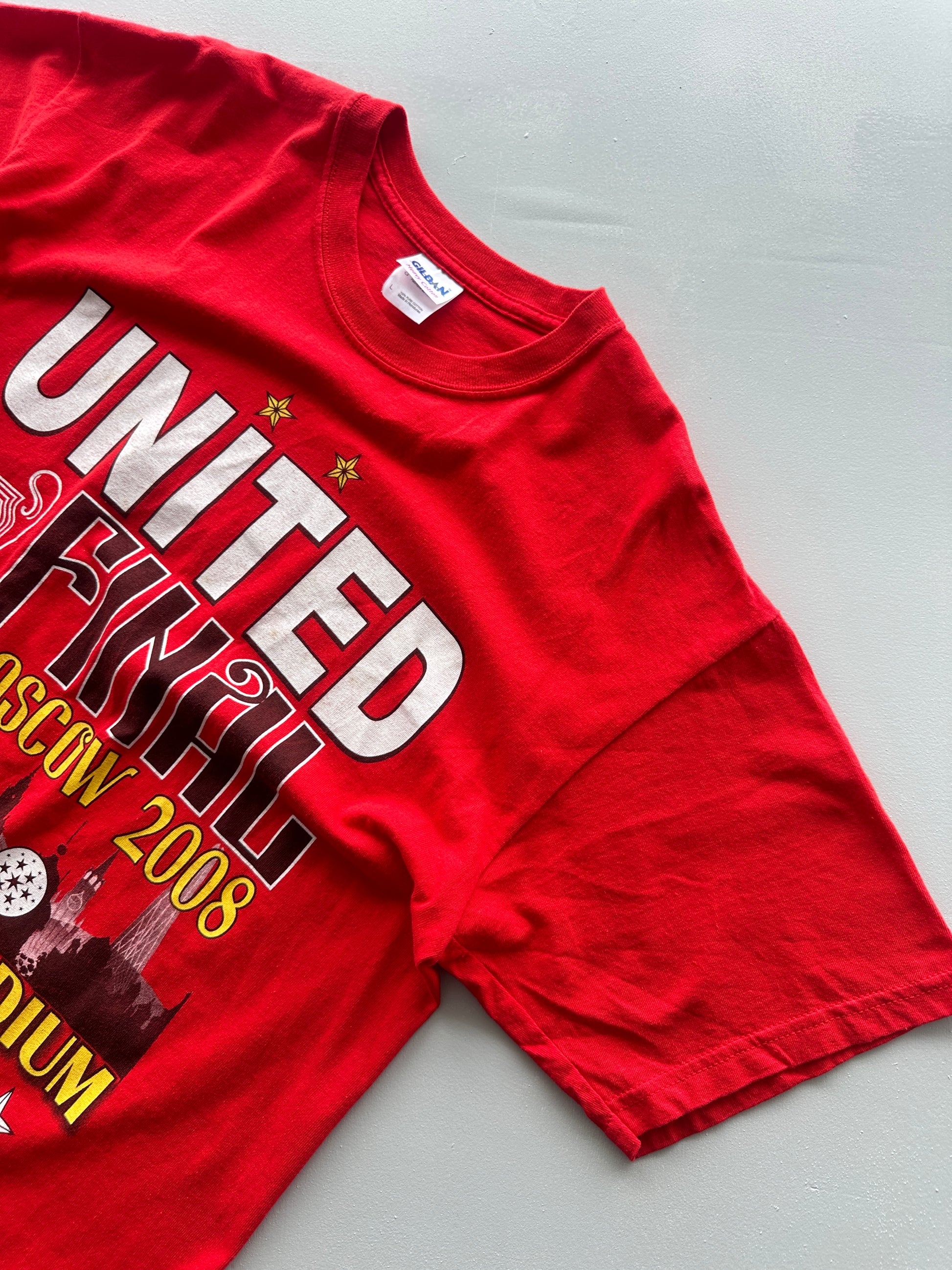 Man United Champions League Final Moscow 2008 Vintage T-Shirt - Large
