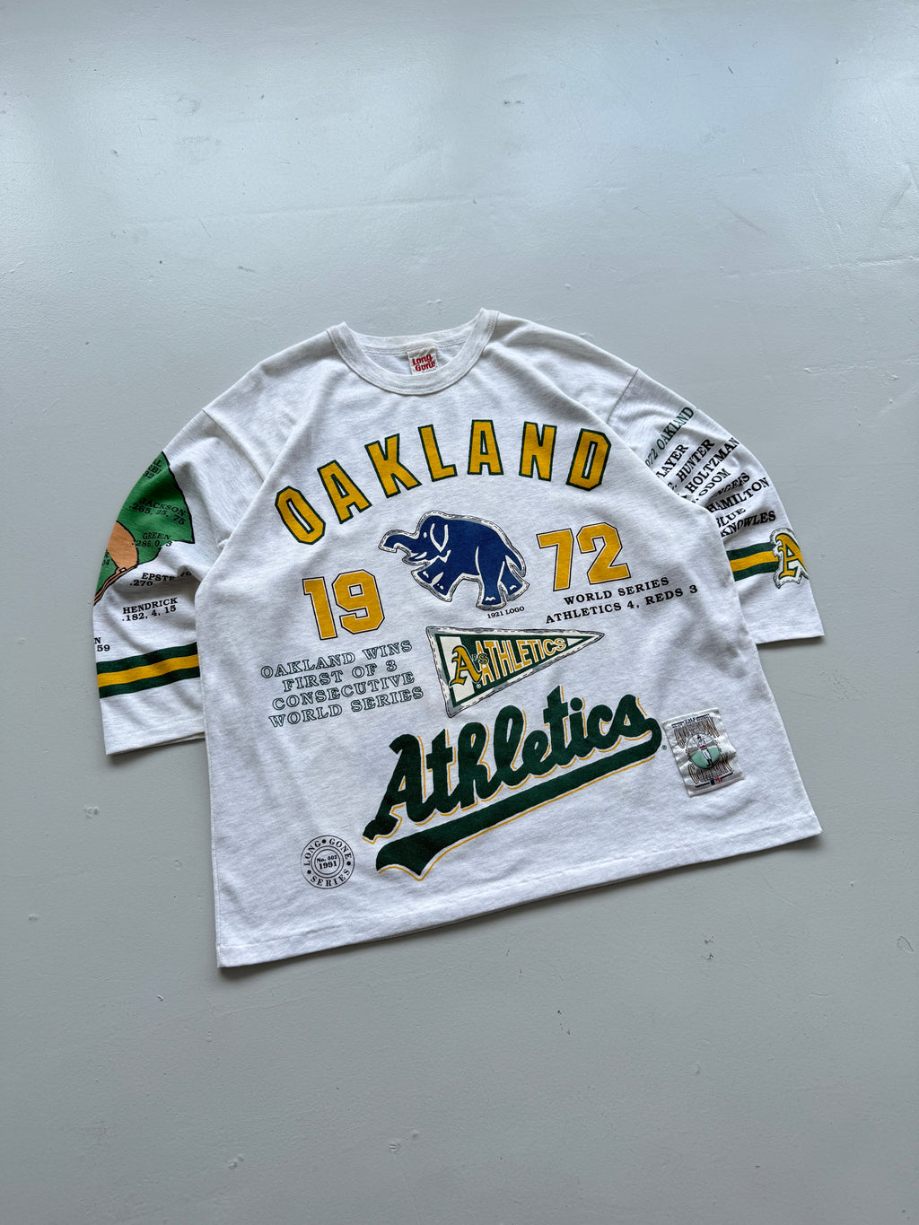 Oakland Athletics 1972 World Champions 90's Vintage Single Stitch Graphic T-Shir