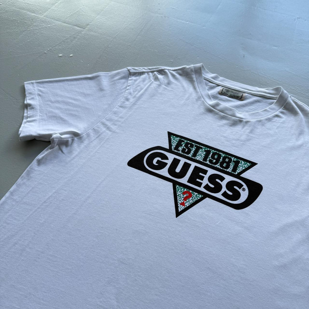 White Guess Vintage 90s T-shirt - XL