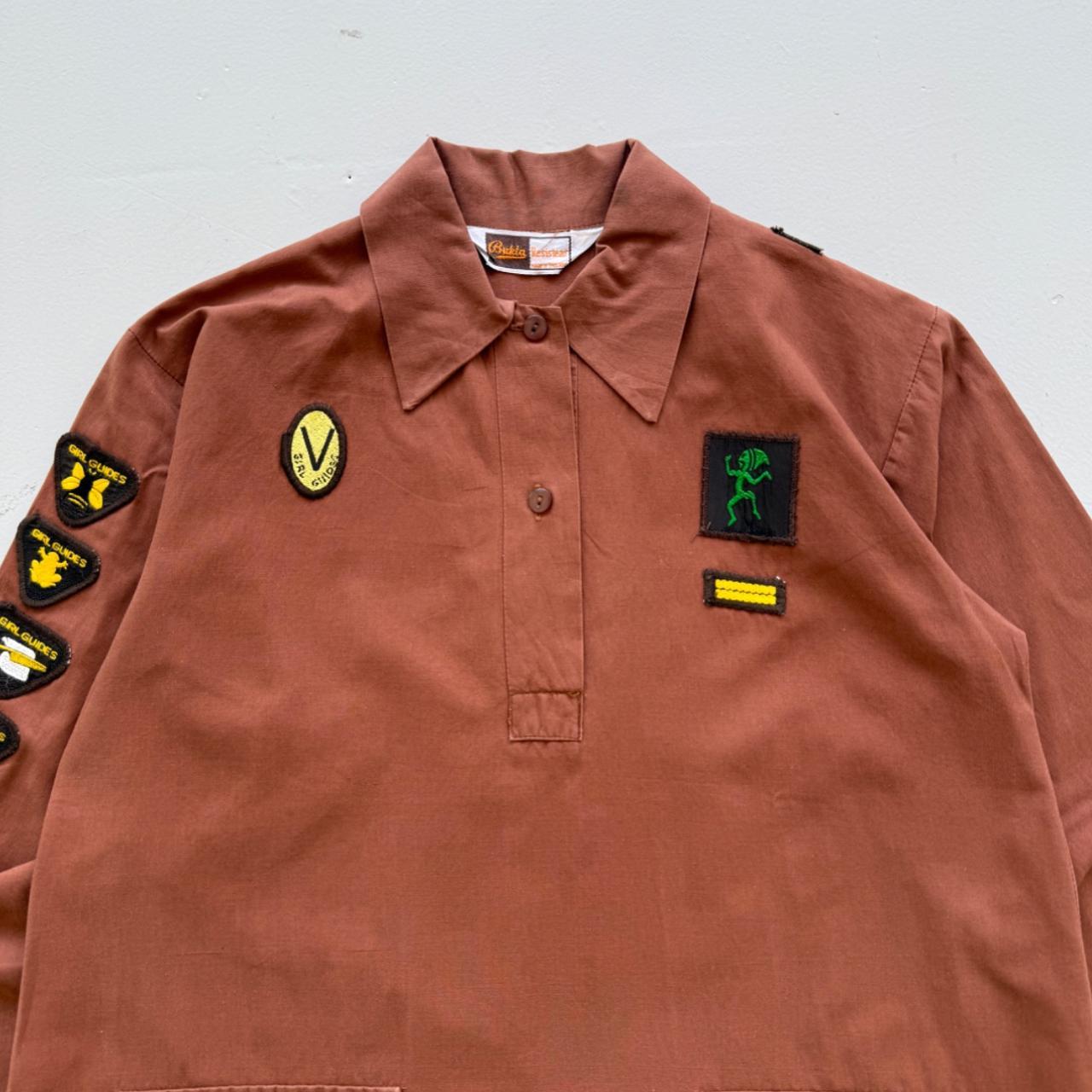 Brown Girl Guide Dress 80's Costume - Size 6